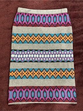 Plenty by Tracy Reese Fair Isle Knit Midi Skirt M Southwestern Fall